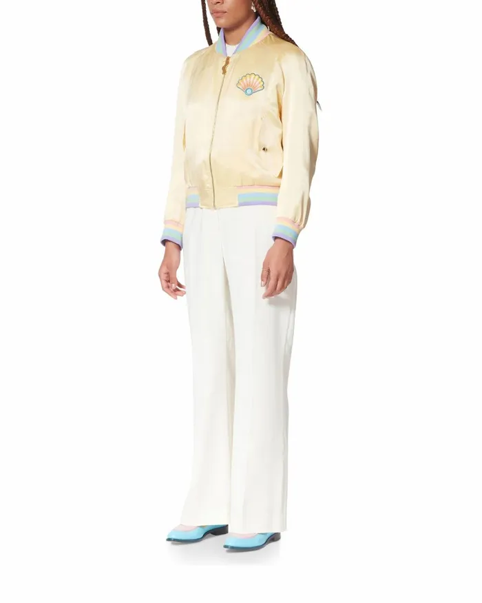 Casablanca Paris Outerwear Casa Shell Satin Bomber 8211 Women