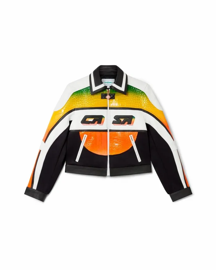 Casablanca Paris Outerwear Casa Sport Leather Jacket 8211 Women