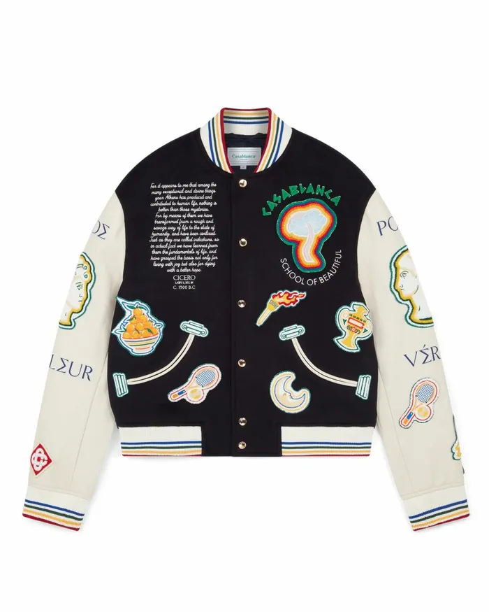Casablanca Paris Outerwear Chenille Patchwork Bomber Jacket 8211 Men