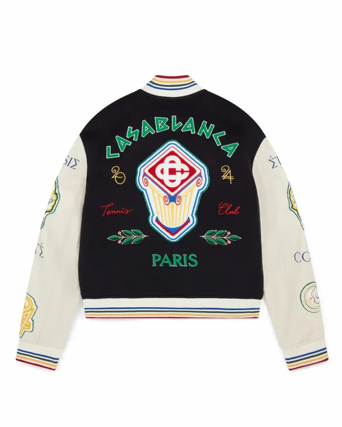 Casablanca Paris Outerwear Chenille Patchwork Bomber Jacket 8211 Men Casablanca Paris Outerwear Chenille Patchwork Bomber Jacket 8211 Men