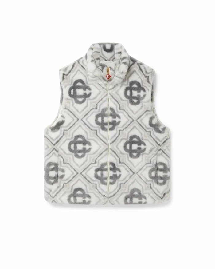 Casablanca Paris Outerwear Faux Fur Monogram Gilet 8211 MenWomen