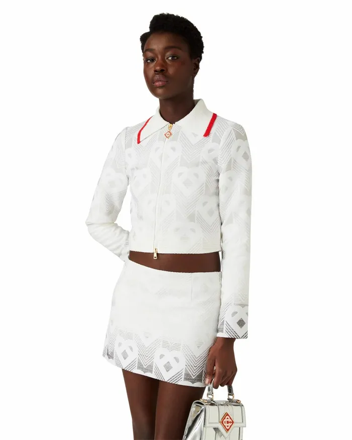 Casablanca Paris Outerwear Gradient Heart Monogram Towelling Jacket 8211 Women Casablanca Paris Outerwear Gradient Heart Monogram Towelling Jacket 8211 Women