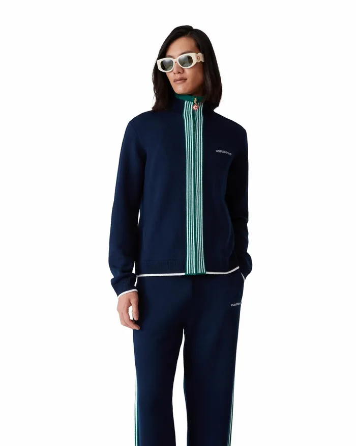 Casablanca Paris Outerwear Knit Tennis Track Top 8211 Men
