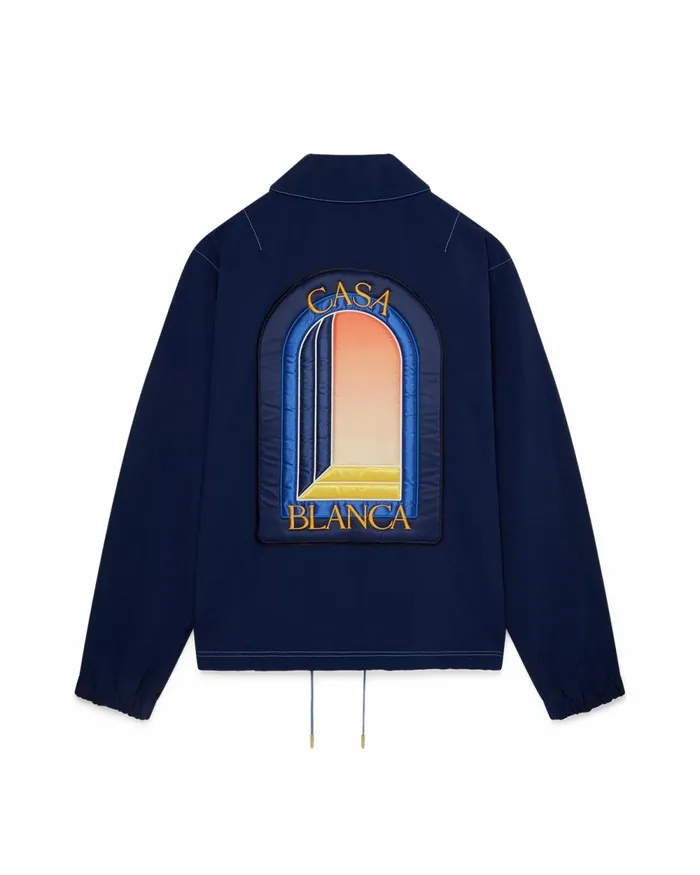 Casablanca Paris Outerwear L039Arche De Nuit Patch Coach Jacket 8211 Men Casablanca Paris Outerwear L039Arche De Nuit Patch Coach Jacket 8211 Men