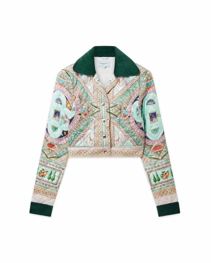 Casablanca Paris Outerwear Le Labyrinthe Quilted Cropped Jacket 8211 Women