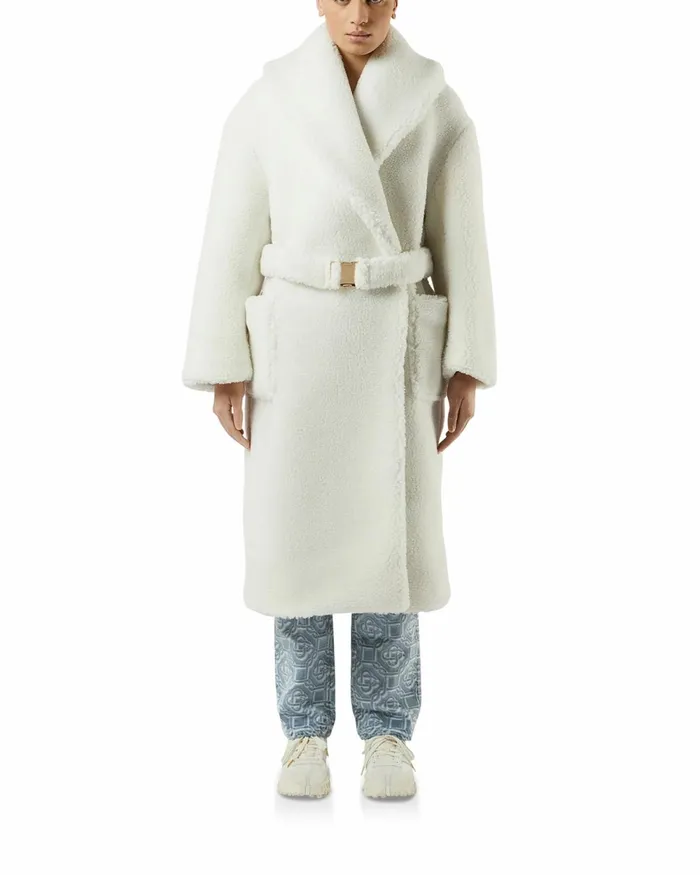 Casablanca Paris Outerwear OffWhite Recycled Polyester Shearling Robe 8211 Women Casablanca Paris Outerwear OffWhite Recycled Polyester Shearling Robe 8211 Women