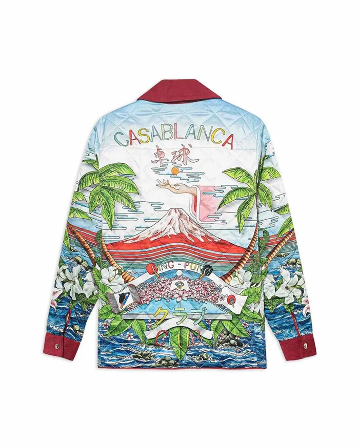 Casablanca Paris Outerwear Ping Pong Club Sunrise Quilted Jacket 8211 Men