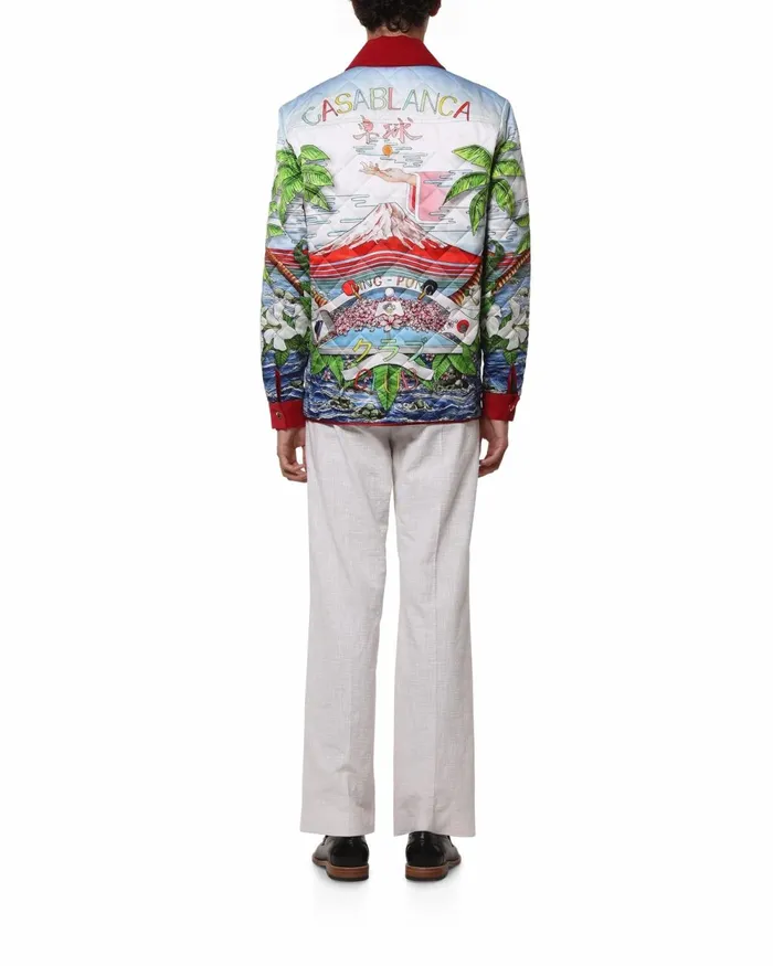 Casablanca Paris Outerwear Ping Pong Club Sunrise Quilted Jacket 8211 Men