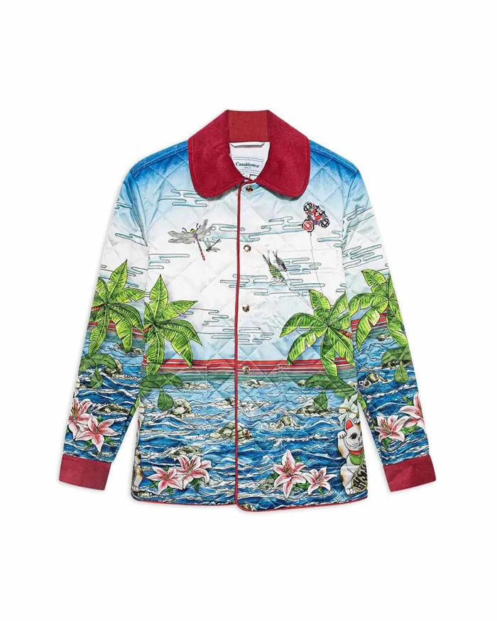 Casablanca Paris Outerwear Ping Pong Club Sunrise Quilted Jacket 8211 Men