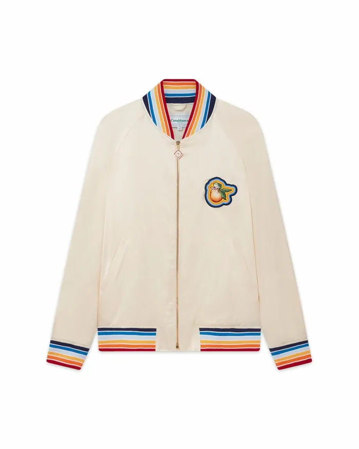 Casablanca Paris Outerwear Radiating Orange Souvenir Jacket 8211 Men