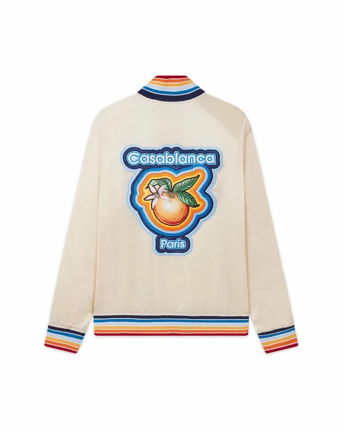Casablanca Paris Outerwear Radiating Orange Souvenir Jacket 8211 Men Casablanca Paris Outerwear Radiating Orange Souvenir Jacket 8211 Men