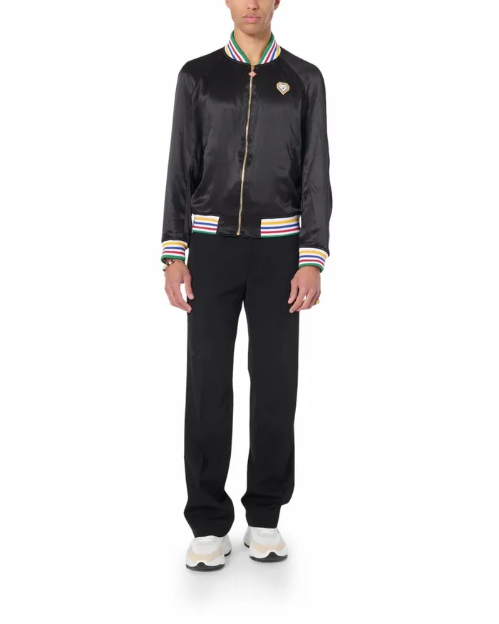 Casablanca Paris Outerwear Souvenir Silk Jacket 8211 MenWomen Casablanca Paris Outerwear Souvenir Silk Jacket 8211 MenWomen