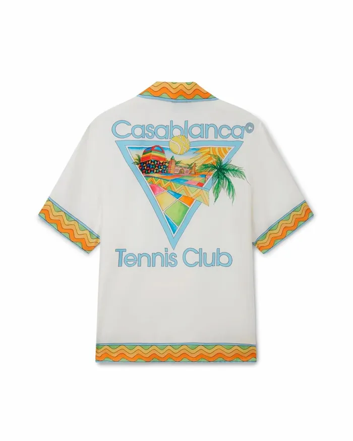 Casablanca Paris Shirts Afro Cubism Tennis Club Silk Shirt 8211 MenWomen