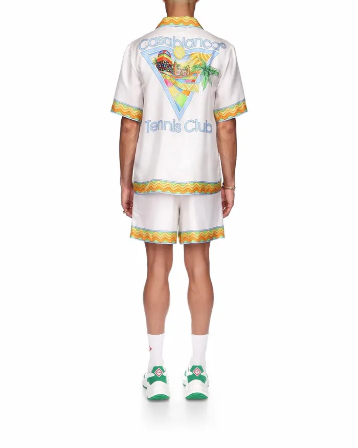 Casablanca Paris Shirts Afro Cubism Tennis Club Silk Shirt 8211 MenWomen Casablanca Paris Shirts Afro Cubism Tennis Club Silk Shirt 8211 MenWomen