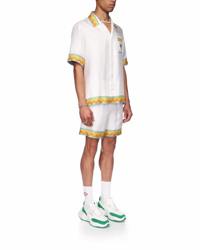 Casablanca Paris Shirts Afro Cubism Tennis Club Silk Shirt 8211 MenWomen Casablanca Paris Shirts Afro Cubism Tennis Club Silk Shirt 8211 MenWomen