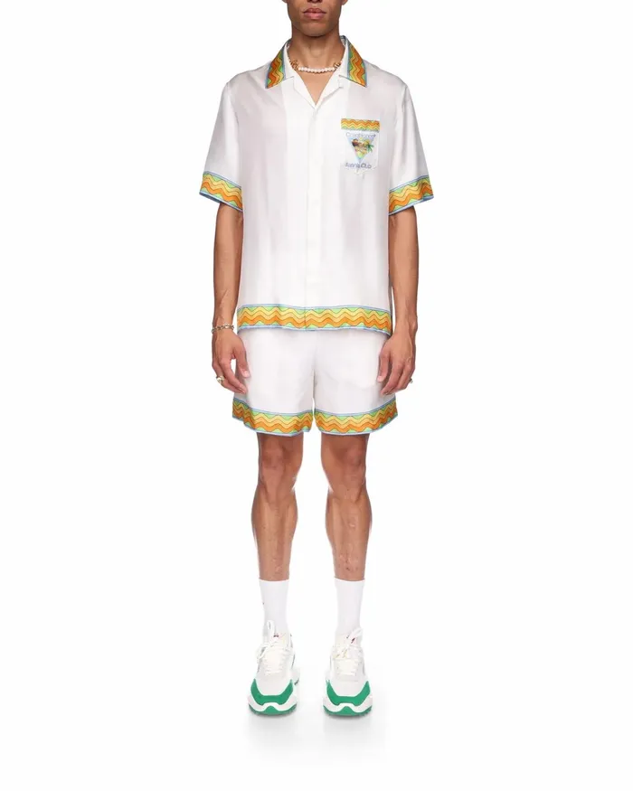 Casablanca Paris Shirts Afro Cubism Tennis Club Silk Shirt 8211 MenWomen Casablanca Paris Shirts Afro Cubism Tennis Club Silk Shirt 8211 MenWomen