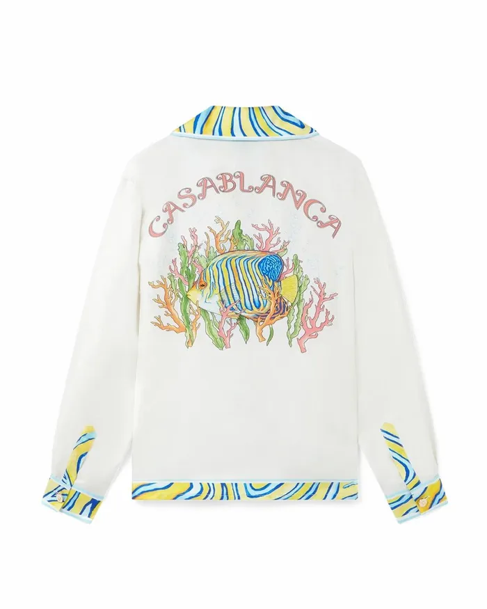 Casablanca Paris Shirts Aquatique Silk Shirt 8211 Men