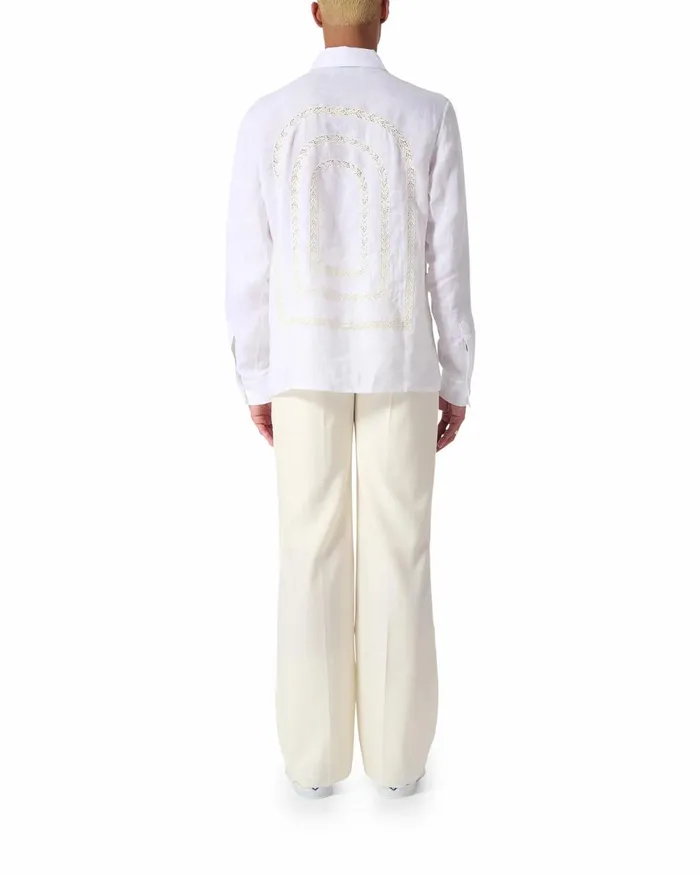 Casablanca Paris Shirts Broderie Anglaise Linen Shirt 8211 Men Casablanca Paris Shirts Broderie Anglaise Linen Shirt 8211 Men