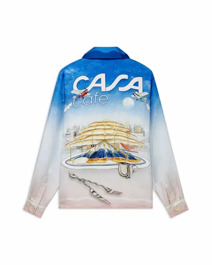 Casablanca Paris Shirts Casa Cafe Silk Shirt 8211 Men
