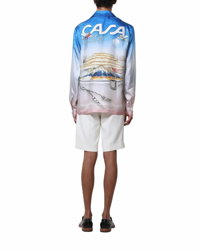 Casablanca Paris Shirts Casa Cafe Silk Shirt 8211 Men