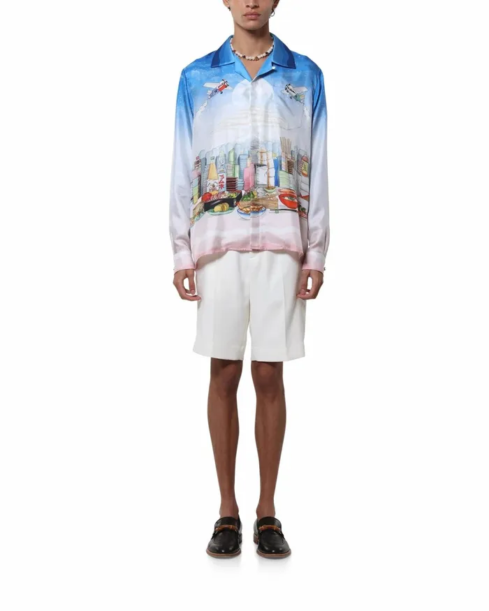 Casablanca Paris Shirts Casa Cafe Silk Shirt 8211 Men