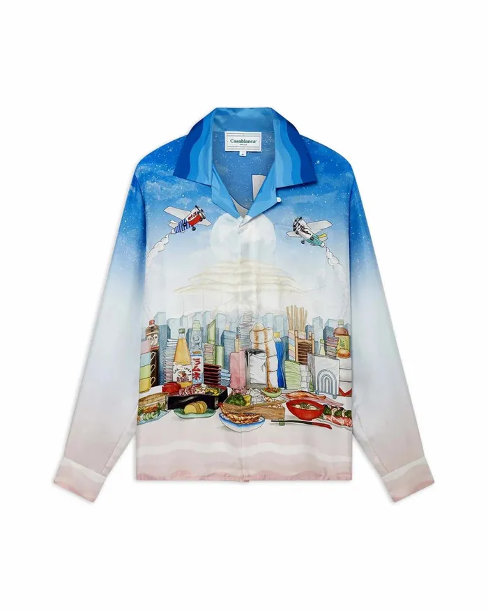 Casablanca Paris Shirts Casa Cafe Silk Shirt 8211 Men