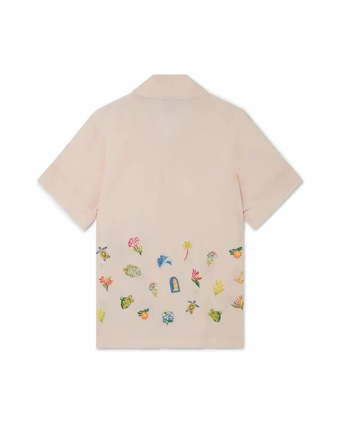 Casablanca Paris Shirts Casa Icons Embroidery Silk Shirt 8211 Men Casablanca Paris Shirts Casa Icons Embroidery Silk Shirt 8211 Men