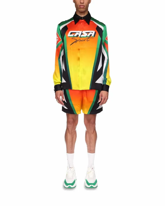 Casablanca Paris Shirts Casa Moto Sport Silk Shirt 8211 MenWomen Casablanca Paris Shirts Casa Moto Sport Silk Shirt 8211 MenWomen