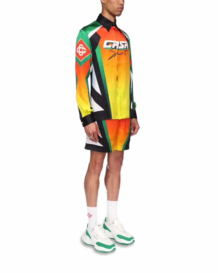 Casablanca Paris Shirts Casa Moto Sport Silk Shirt 8211 MenWomen Casablanca Paris Shirts Casa Moto Sport Silk Shirt 8211 MenWomen