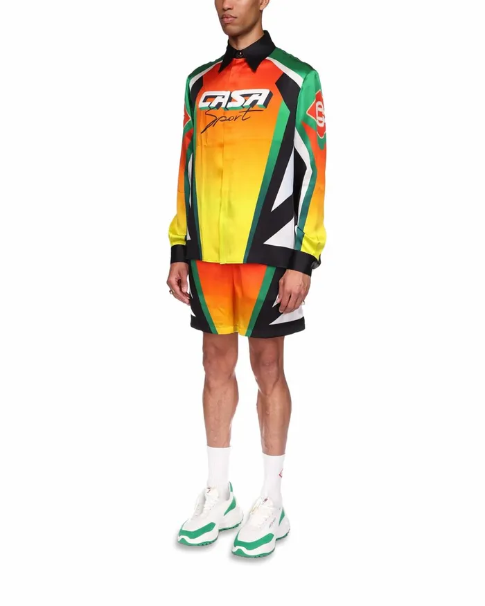 Casablanca Paris Shirts Casa Moto Sport Silk Shirt 8211 MenWomen Casablanca Paris Shirts Casa Moto Sport Silk Shirt 8211 MenWomen