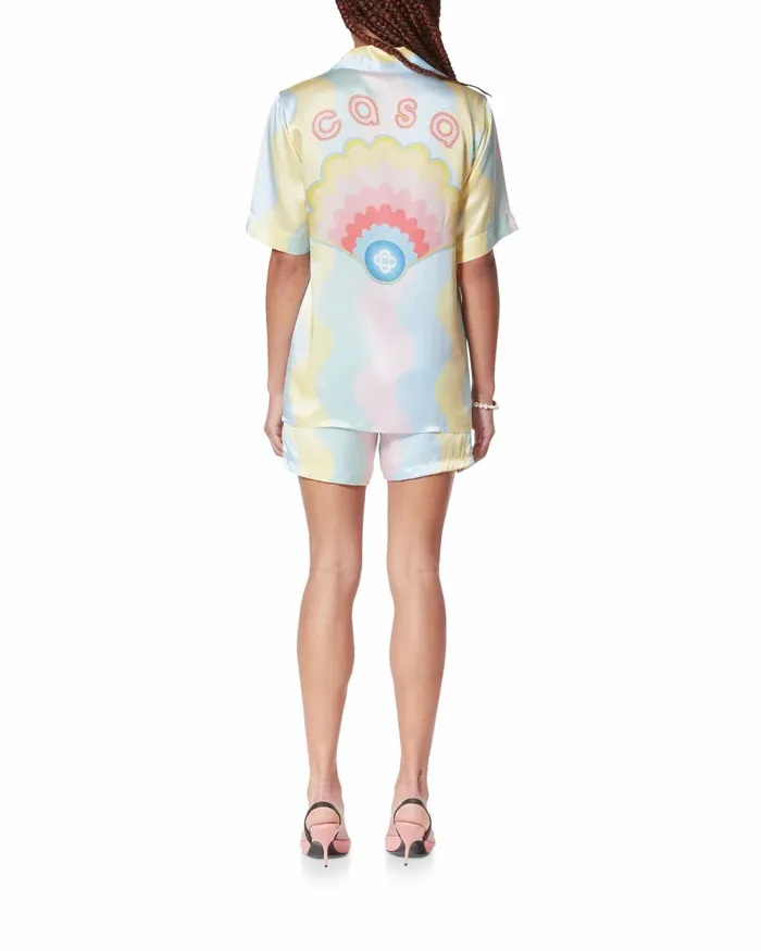 Casablanca Paris Shirts Casa Shell Wave Silk Shirt 8211 Women