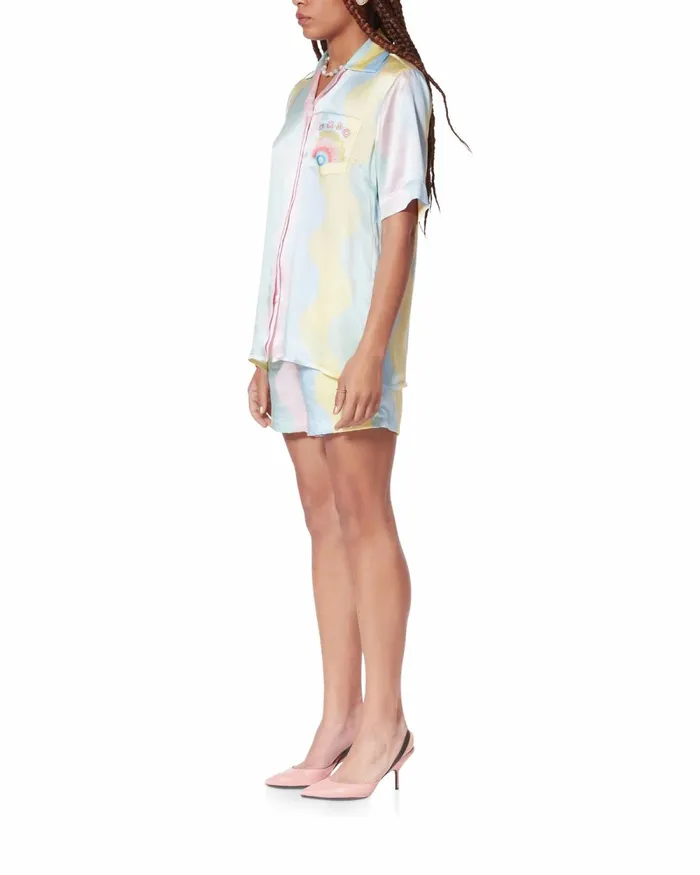 Casablanca Paris Shirts Casa Shell Wave Silk Shirt 8211 Women