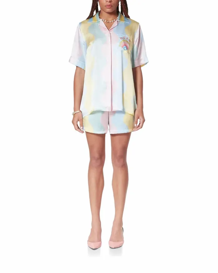 Casablanca Paris Shirts Casa Shell Wave Silk Shirt 8211 Women