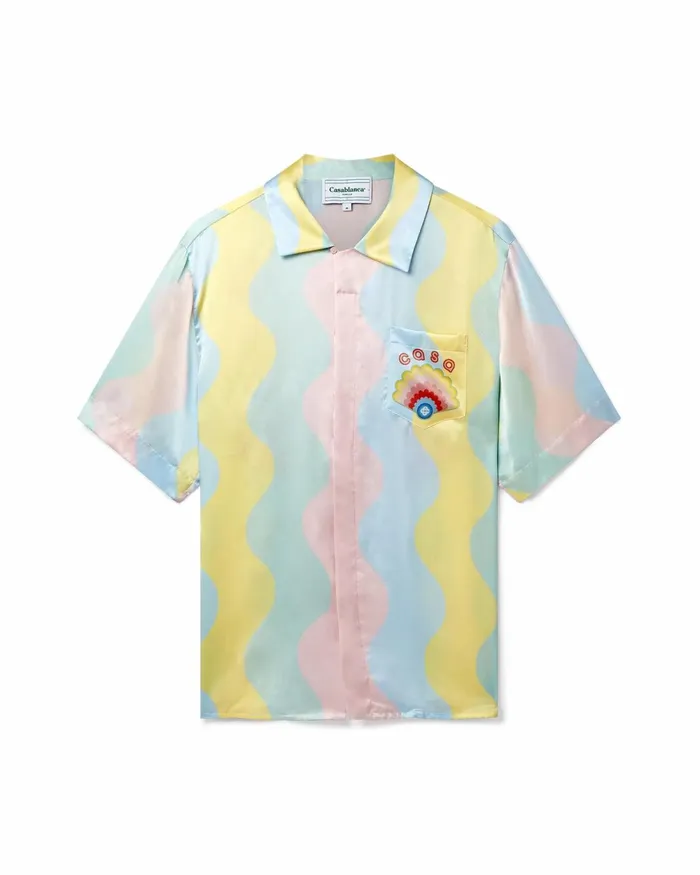 Casablanca Paris Shirts Casa Shell Wave Silk Shirt 8211 Women