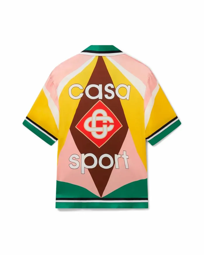 Casablanca Paris Shirts Casa Sport Silk Shirt 8211 MenWomen