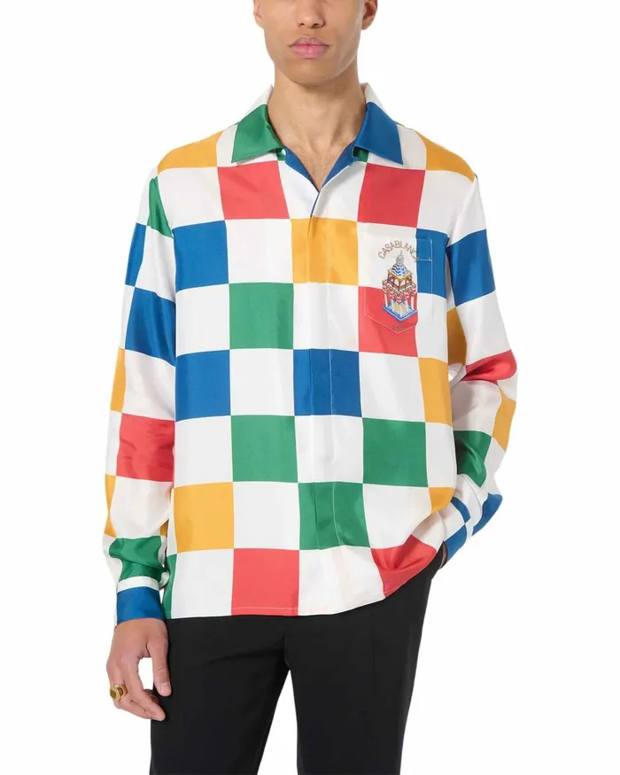Casablanca Paris Shirts Casablanca Primary Check Shirt 8211 MenWomen Casablanca Paris Shirts Casablanca Primary Check Shirt 8211 MenWomen