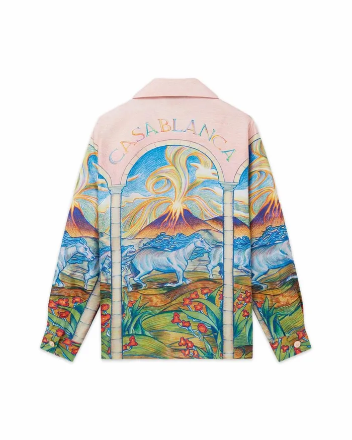 Casablanca Paris Shirts Chevaux Sauvages Silk Shirt 8211 Women