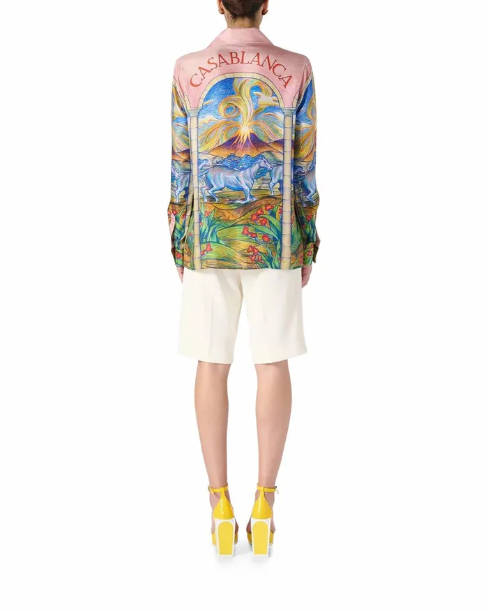 Casablanca Paris Shirts Chevaux Sauvages Silk Shirt 8211 Women Casablanca Paris Shirts Chevaux Sauvages Silk Shirt 8211 Women