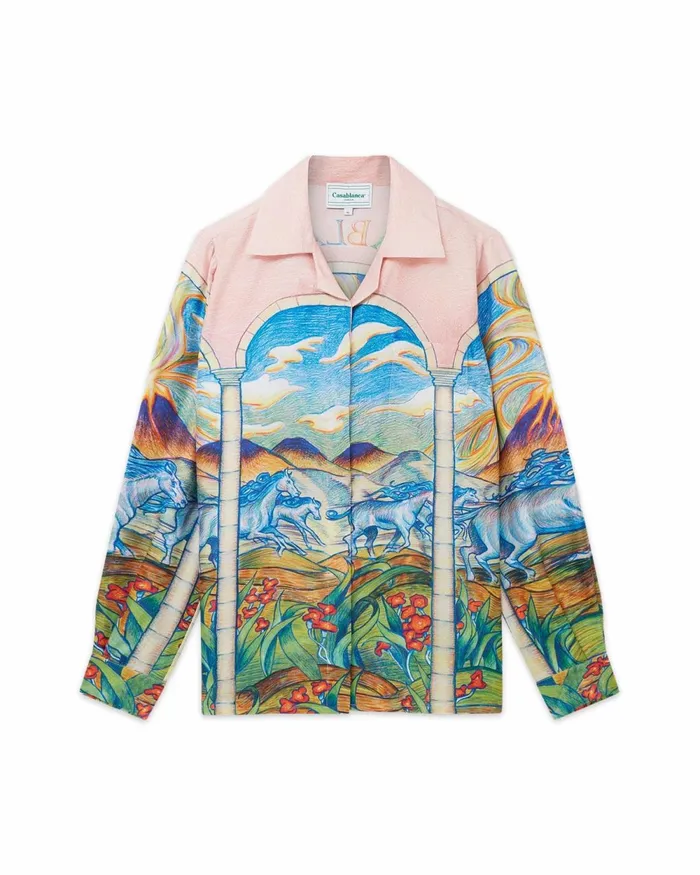 Casablanca Paris Shirts Chevaux Sauvages Silk Shirt 8211 Women Casablanca Paris Shirts Chevaux Sauvages Silk Shirt 8211 Women