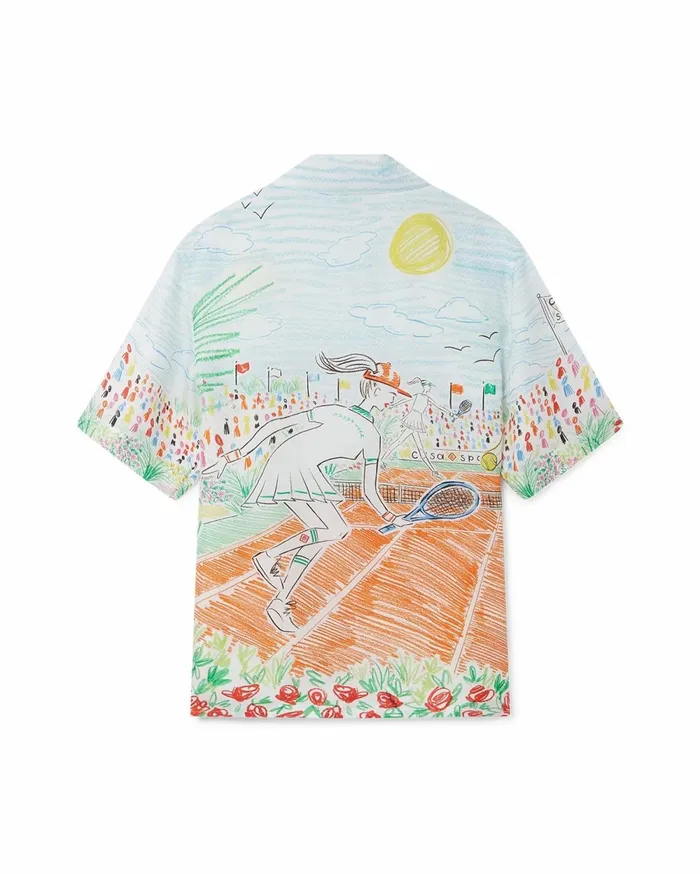 Casablanca Paris Shirts Court De Tennis Fleurie Silk Shirt 8211 Men Casablanca Paris Shirts Court De Tennis Fleurie Silk Shirt 8211 Men
