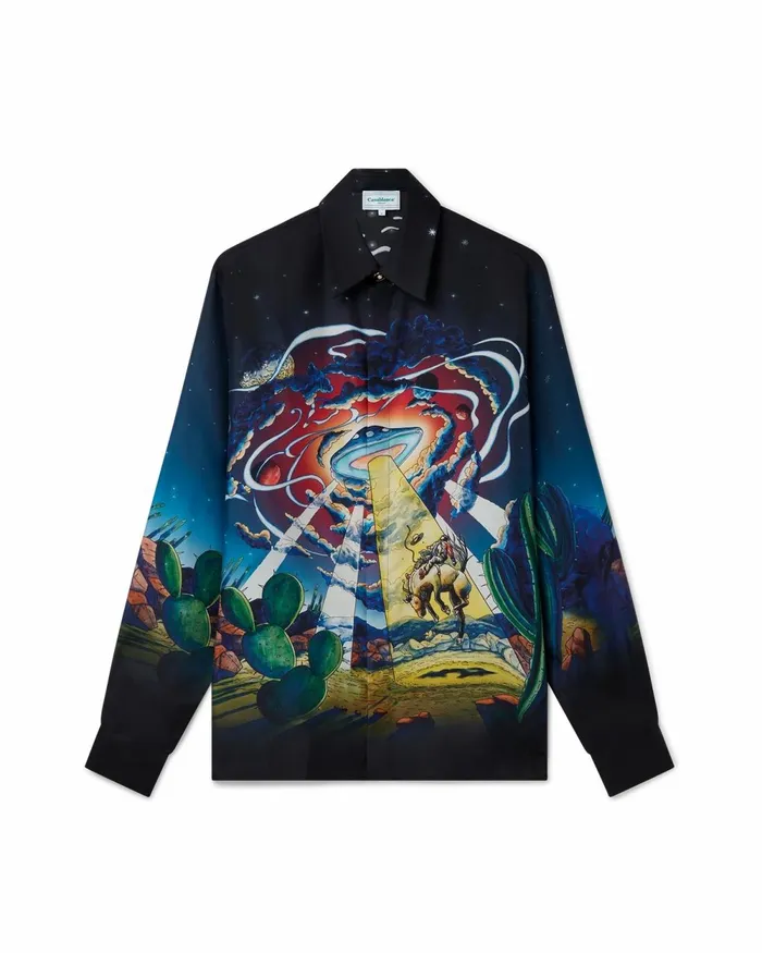 Casablanca Paris Shirts Cowboy De L039Espace Silk Shirt 8211 Men