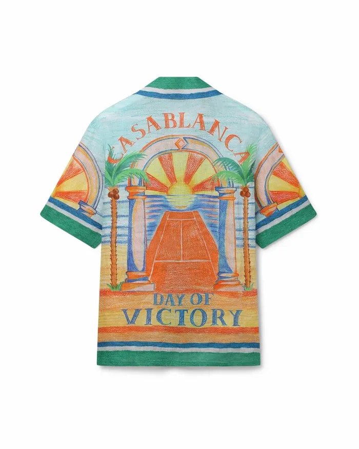 Casablanca Paris Shirts Day Of Victory Linen Shirt 8211 MenWomen