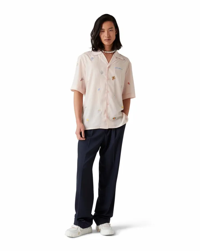 Casablanca Paris Shirts Embroidered Motif Shirt 8211 MenWomen