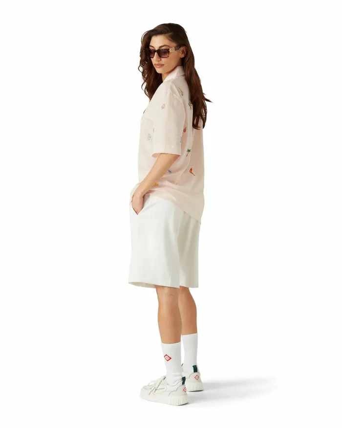 Casablanca Paris Shirts Embroidered Motif Shirt 8211 MenWomen