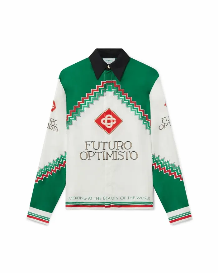 Casablanca Paris Shirts Futuro Optimisto Silk Shirt 8211 Women