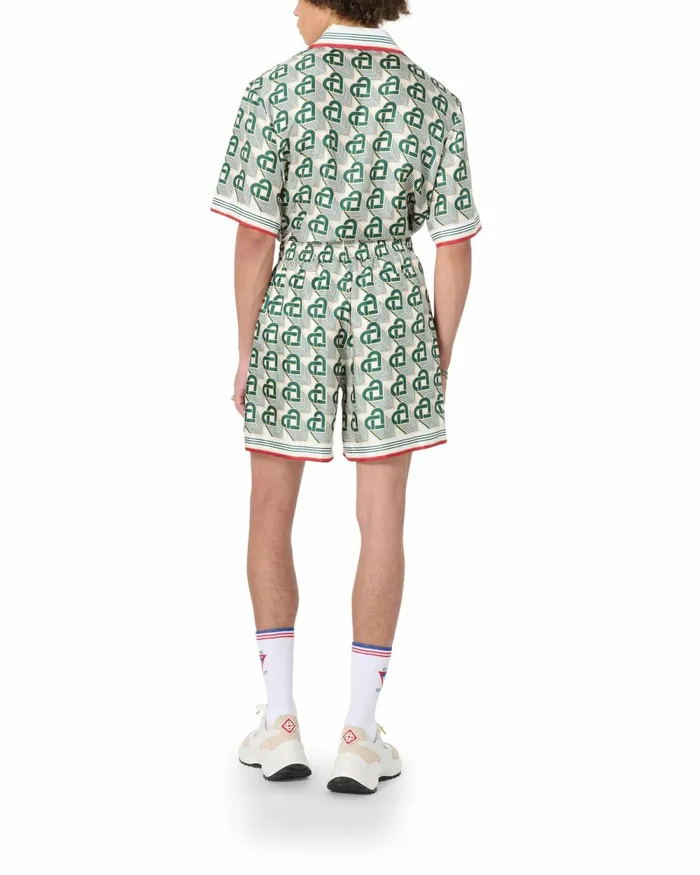 Casablanca Paris Shirts Heart Monogram Silk Shirt 8211 MenWomen Casablanca Paris Shirts Heart Monogram Silk Shirt 8211 MenWomen
