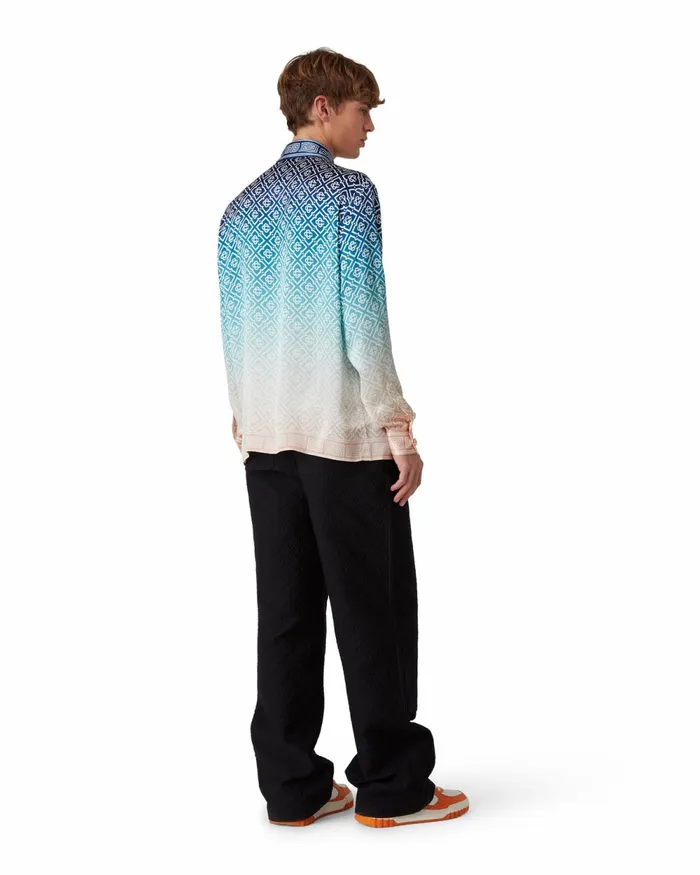 Casablanca Paris Shirts Jacquard Gradient Silk Shirt 8211 MenWomen