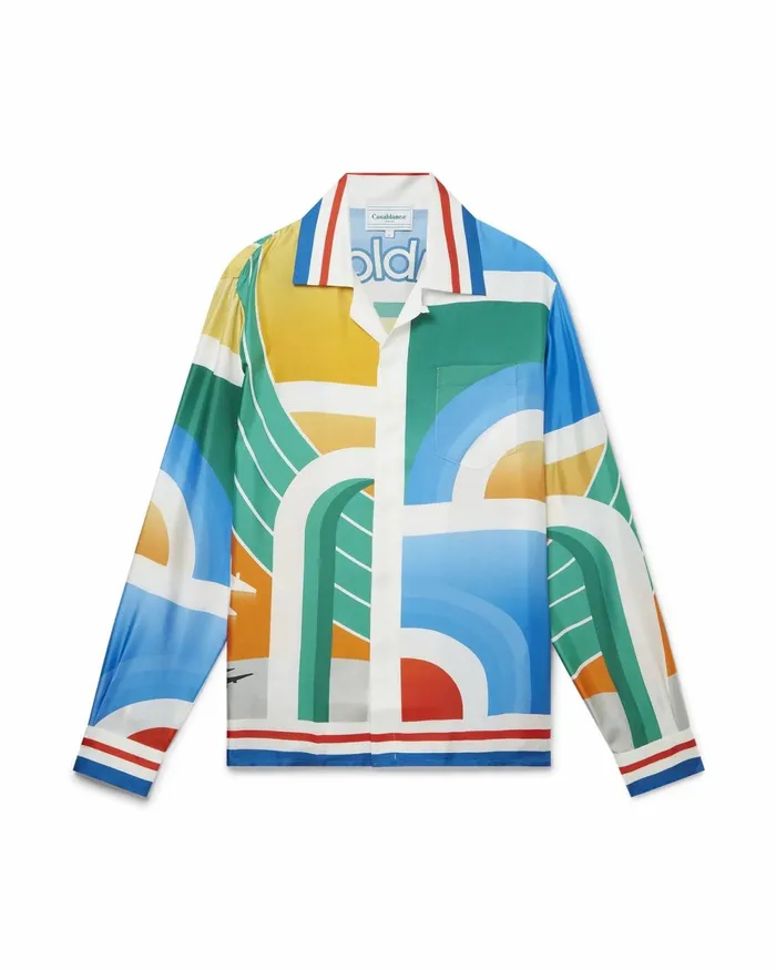 Casablanca Paris Shirts L039 Aeroport Silk Shirt 8211 Men