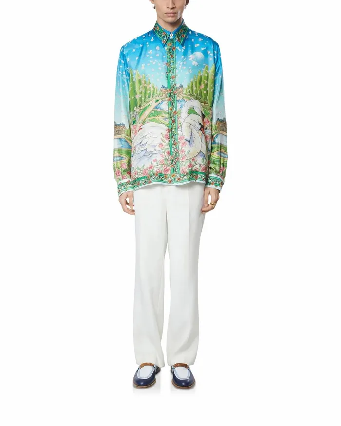 Casablanca Paris Shirts L039Amour En Fleur Silk Shirt 8211 Men