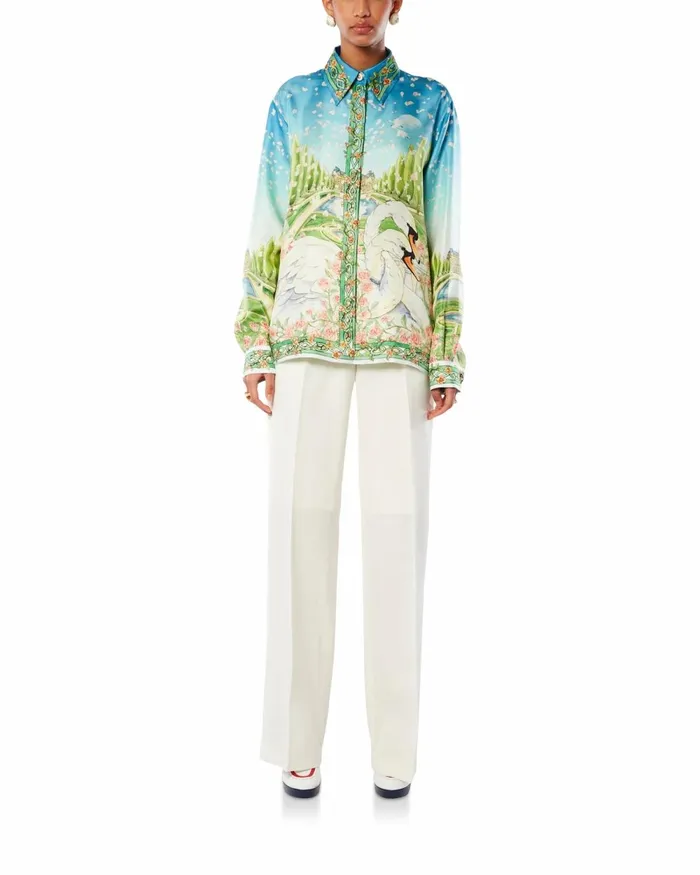 Casablanca Paris Shirts L039Amour En Fleur Silk Shirt 8211 Women Casablanca Paris Shirts L039Amour En Fleur Silk Shirt 8211 Women